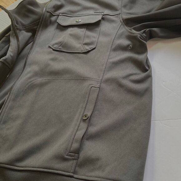 CALVIN KLEIN Lightweight Jacket Front Chest Pockets Zipper Charcoal Gray Men XL - Picture 8 of 12